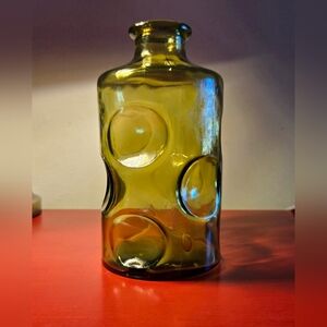 Vintage Mid Century Empoli Italian Glass Decanter